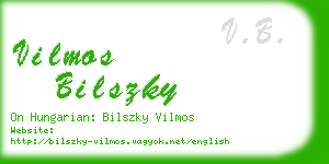 vilmos bilszky business card